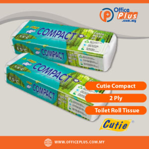 Cutie compact two ply toilet roll tissue pack of 10 strong absorbent soft bathroom tissue rolls for office and commercial use Malaysia - OfficePlus Malaysia Online B2B Office Supplies (Pantry & Breakroom Supplies)