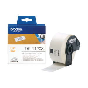 Brother DK11208 Large Address Label - 38mm x 90mm - OfficePlus