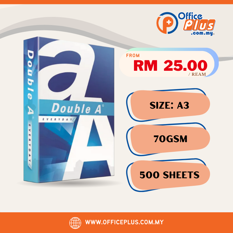 DoubleAA3CopierPaperEveryday70gsm-500sheets_5d38049a-0063-45db-9e0e-23d60622bdc8 Double A A3 Copier Paper Everyday 70gsm - 500 sheets - OfficePlus