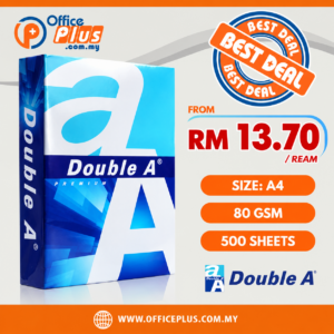 Double A A4 Copier Paper Premium 80gsm (500 Sheets) - OfficePlus Wholesale / Bulk Price Office Supplies (A4 Copier Paper)