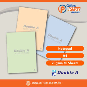 Double A Notepad A4 70gsm 30 Sheets Pastel Blue Peach Green – OfficePlus Wholesale / Bulk Price Office Supplies (Notepads / Notebooks)