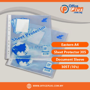 Eastern A4 sheet protector 305 305T clear PP document sleeves with 11 holes for ring binders used in office filing systems Malaysia - OfficePlus Malaysia Online B2B Office Supplies (Filing)