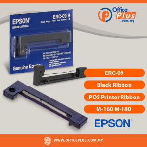 Epson ERC-09 black ribbon EPS ERC 09 for M-160 M-180 M-190 POS printers used in retail receipt printing and office systems in Malaysia - OfficePlus Malaysia Online B2B Office Supplies (Ink & Toner)