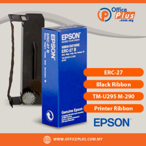 Epson ERC-27 black ribbon for M-290 and TM-U295 series slip printers and POS systems used in offices and retail businesses in Malaysia - OfficePlus Malaysia Online B2B Office Supplies (Ink & Toner)