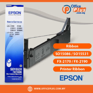 Epson printer ribbon SO15086 SO15531 32.3m for FX-2170 FX-2190 dot matrix printer for office and business printing in Malaysia - OfficePlus Malaysia Online B2B Office Supplies (Ink & Toner)