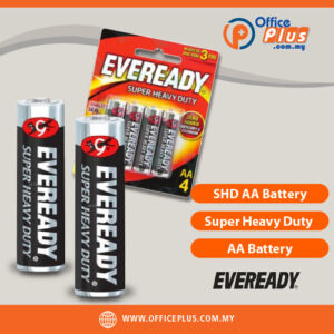 Eveready Super Heavy Duty AA carbon zinc battery for clocks, radios, flashlights and office devices in Malaysia - OfficePlus Malaysia Online B2B Office Supplies (Batteries)