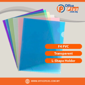 F4 PVC Transparent L-Shape Holder for document filing and protection - OfficePlus Wholesale / Bulk Price Office Supplies (File Folders)