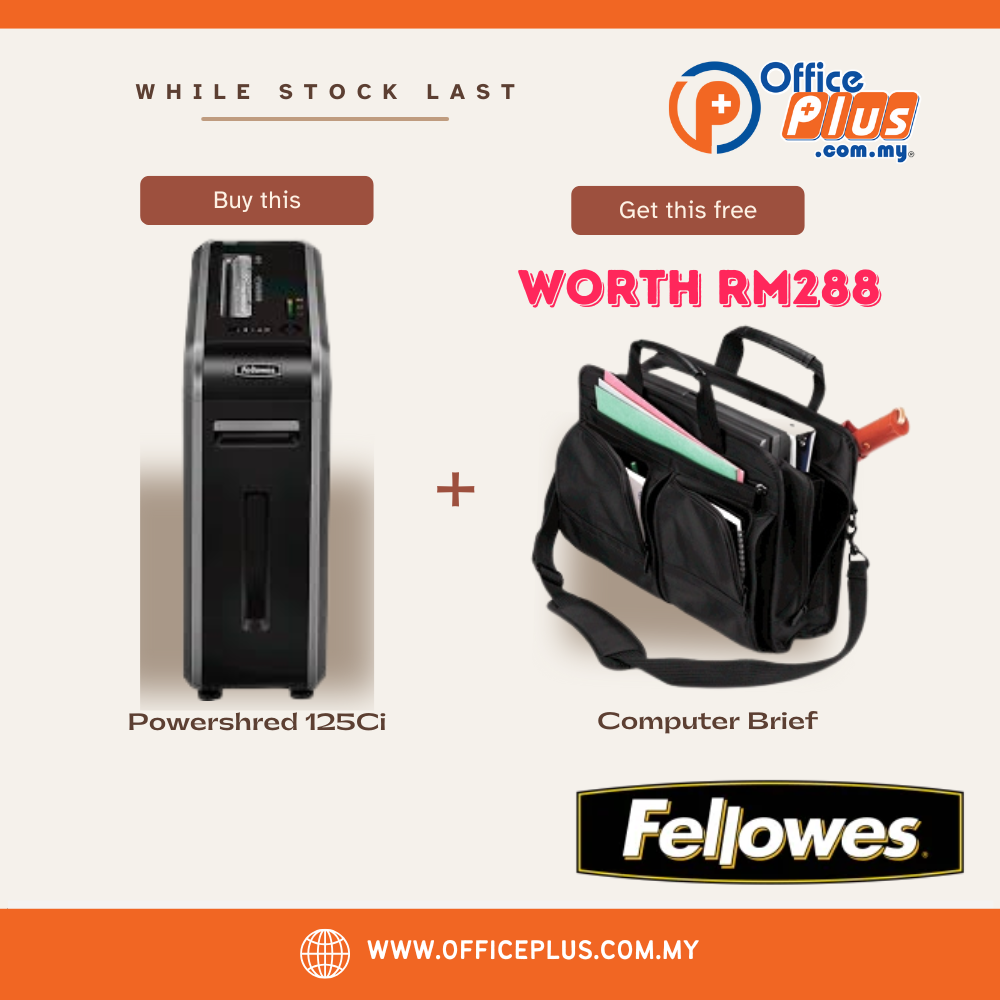 FELLOWES Powershred 125Ci Cross-Cut Shredder Free Bag