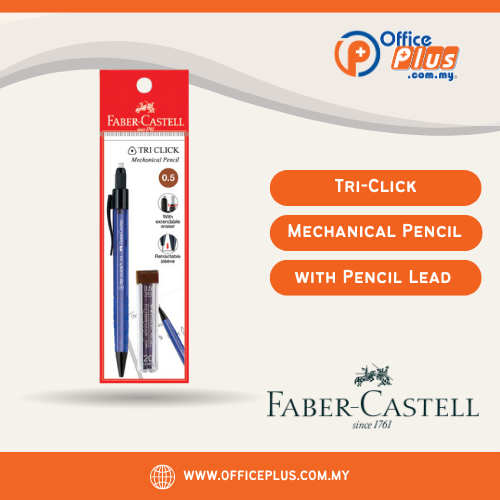 Faber-Castell Tri-Click Mechanical Pencil 0.5mm0.7mm with Pencil Lead