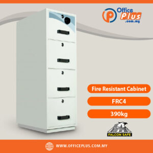 Falcon Fire Resistant Cabinet FRC4 390kg 4-Drawer JIS Certified Fireproof Cabinet – OfficePlus Wholesale / Bulk Price Office Supplies (Filing Cabinets)