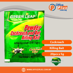 Green Leaf Cockroach Killing Bait 20 pieces 5g powder bait for effective cockroach pest control - OfficePlus Malaysia Online B2B Office Supplies (Bait)