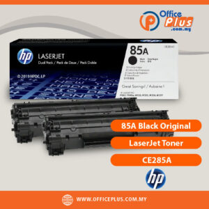 HP 85A Black Original LaserJet Toner CE285A cartridge for LaserJet printers, reliable office printing supply for corporate use in Malaysia - OfficePlus Malaysia Online B2B Office Supplies (Toner & Ink)