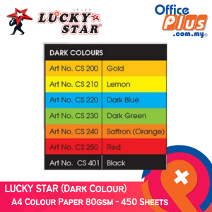 Lucky Star A4 Colour Paper 80gsm - 450 Sheets - OfficePlus