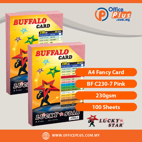 Lucky Star A4 Fancy Card BF C230-7 Pink 230gsm - 100 sheets - OfficePlus Malaysia Online B2B Office Supplies (Fancy Card)