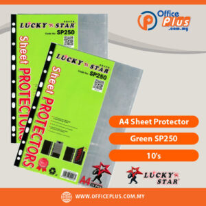 Lucky Star A4 Sheet Protector Green SP250 10 pieces - OfficePlus Malaysia Online B2B Office Supplies (Sheet Protector)
