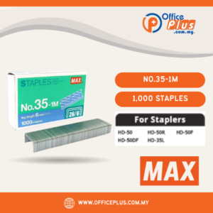 MAX Staples Bullet 35-1M - officeplus malaysia - Max staples Supplier