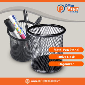 Metal Pen Stand Round and Square Design for Office Desk Organizer Malaysia - OfficePlus Malaysia Online B2B Office Supplies (Stationery)