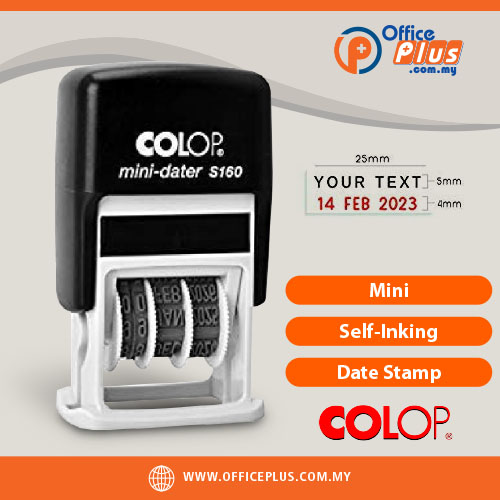 COLOP_Self-Inking_Dater_Stamp - OfficePlus Malaysia COLOP S160 5x25mm Rectangle Self Inking Stamp Malaysia - OfficePlus Malaysia Online B2B Office Supplies (Rubber Stamp & Ink)