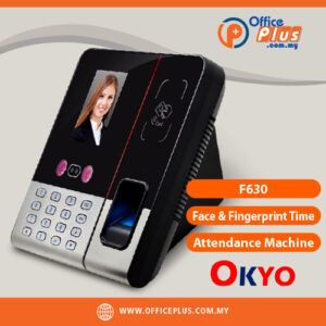 OKYO F630 Face Scan and Fingerprint Time Attendance Machine with 5000 user capacity and 300000 attendance records - OfficePlus Malaysia Online B2B Office Supplies (Access Control Systems)