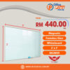 WriteBest Magnetic Frameless Glass Whiteboard 2x3 MGW69