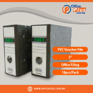 PVC Voucher File 3 inch pack of 18 pieces for filing vouchers, receipts and small office documents - OfficePlus Malaysia Online B2B Office Supplies (Filing)