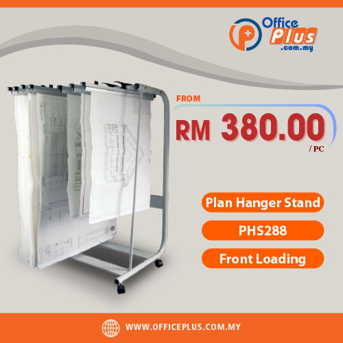 Plan_Hanger_Stand_PHS288_Front_Loading-OfficePlus-500x500pxl-28-12-2023 Plan Hanger Stand PHS288 (Front Loading) - OfficePlus Malaysia Online b2b Office Supplies