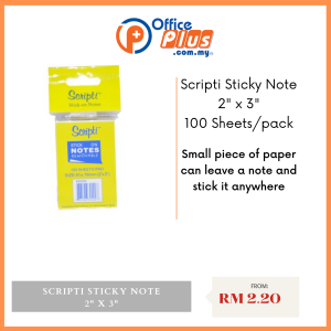 Scripti Stick On Note - OfficePlus
