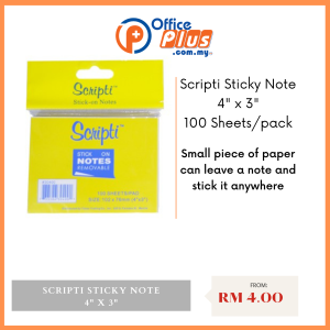 Scripti Stick On Note - OfficePlus