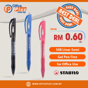 STABILO 348 Liner Semi Gel Pen Fine for Office Use | OfficePlus Malaysia