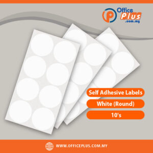 Self Adhesive Labels 10's White Round Stickers for Office Use – OfficePlus Wholesale / Bulk Price Office Supplies (Stationery)