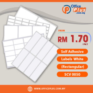 Self Adhesive Labels 20's - White (Rectangular) - OfficePlus