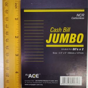 UNI Ace Cash Bill Jumbo 2 Ply NCR 3.5" x 5" U3585 - OfficePlus