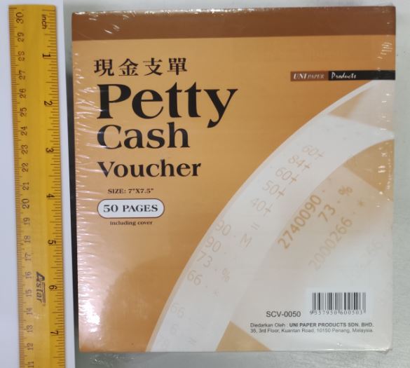 UNIPETTYCASHVOUCHER7X7-5SPV0050 UNI Petty Cash Voucher SCV 0050 - OfficePlus