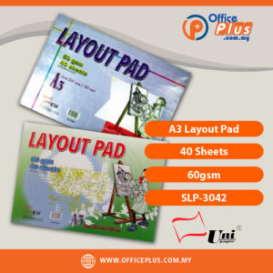 UNI A3 Layout Pad 40 Sheets 60gsm SLP-3042 Lightweight Tracing Paper – OfficePlus Wholesale / Bulk Price Office Supplies (Drafting Paper)