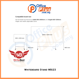 WriteBest Whiteboard Stand WB123 - OfficePlus