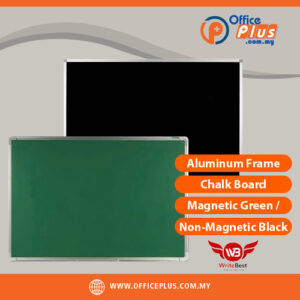 WriteBest aluminum frame chalk board with magnetic green surface, foldable pen tray - OfficePlus Wholesale / Bulk Price Office Supplies (Whiteboard Boards / Notice Board / Flip Chart)