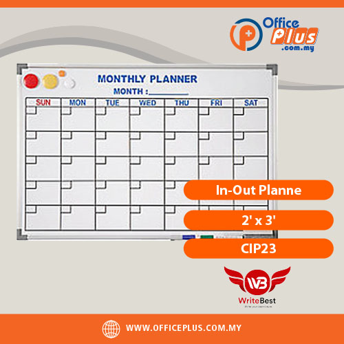 WriteBest_In-Out_Planner_2__x_3__CIP23 - OfficePlus WriteBest In-Out Planner Board 2x3 feet CIP23 magnetic whiteboard - OfficePlus Wholesale / Bulk Price Office Supplies (Whiteboard Boards / Notice Board / Flip Chart)