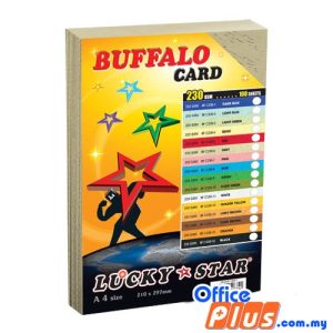 Lucky Star A4 Fancy Card BF C230-6 Grey 230gsm - 100 sheets - OfficePlus