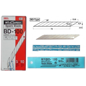 NT CUTTER SPARE BLADE - BD-100 - OfficePlus