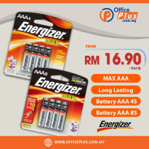 Energizer MAX AAA Battery Long Lasting Alkaline Battery | Bateri AAA 4S 8S | OfficePlus Malaysia - OfficePlus
