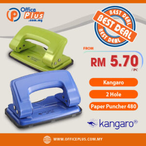 Kangaro 2 Hole Paper Puncher 480 -Malaysia Online Office Supplies