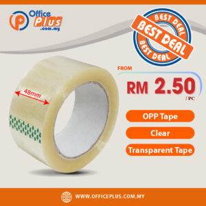 OPP Clear Transparent Adhesive Tape 48mm x 90Yd – Heavy Duty Packing Tape for Warehouse & Logistics Malaysia