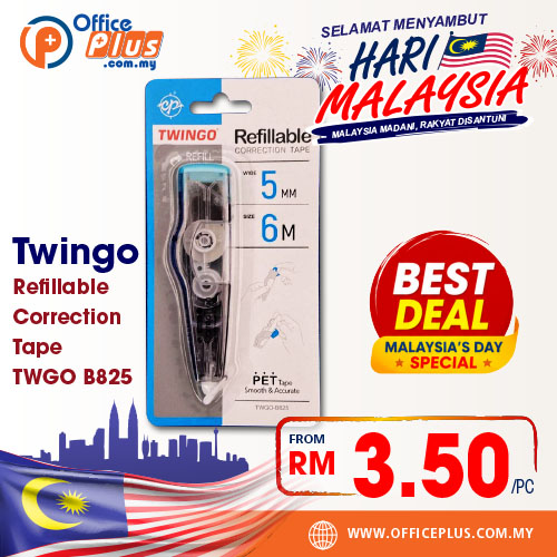 Twingo TWGO B825 refillable correction tape for office use - OfficePlus Wholesale / Bulk Price Office Supplies (Correction)