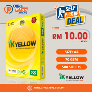 IK Yellow A4 Copier Paper 70gsm 500 Sheets ream Malaysia IK Yellow A4 Paper Supplier Kuala Lumpur Malaysia