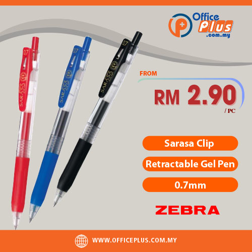 Zebra_Sarasa_Clip_Retractable_Gel_Pen_0.7mm-OfficePlus-500x500pxl-28-12-2023 Zebra Sarasa Clip Retractable Gel Pen 0.7mm - Officeplus Malaysia - zebra Sarasa Distributor