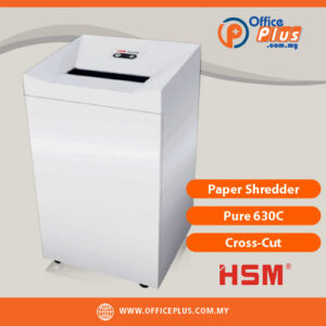 HSM Paper Shredder Pure 630C-4.5x30mm Cross Cut Office Document Shredder - OfficePlus Wholesale / Bulk Price Office Supplies (Paper Shredders)