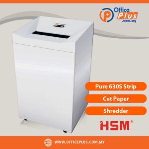 HSM Paper Shredder Pure 630S 3.9mm Strip Cut Office Document Shredder - OfficePlus Wholesale / Bulk Price Office Supplies (Paper Shredders)