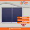 WriteBest sliding glass aluminium cabinet with fabric board for modern office document storage in Malaysia - OfficePlus Malaysia Online B2B Office Supplies (Whiteboard Boards / Notice Board / Flip Chart)