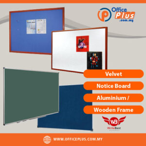 WriteBest Velvet Notice Board Malaysia - OfficePlus Malaysia Online B2B Office Supplies (Whiteboard Boards / Notice Board / Flip Chart)