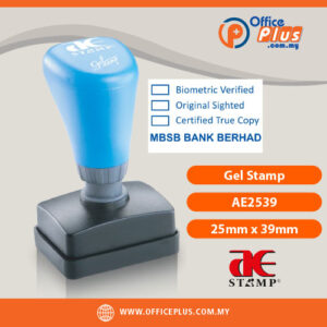 AE Gel Stamp AE2539 25x39mm Custom Rectangle Rubber Stamp Malaysia - OfficePlus Malaysia Online B2B Office Supplies (Rubber Stamp & Ink)